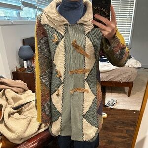 Anthropologie patchwork coat